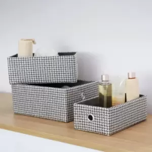 JVL Silva Set of 3 Storage Baskets Grey