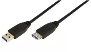 LogiLink 1m USB A - USB A 3.0 F/M USB cable USB 3.2 Gen 1 (3.1 Gen...