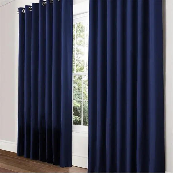 Other Diamond Blackout Ring Top Curtains - Blue 117x183cm