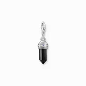 Sterling Silver Onyx Hexagon Shaped Charm 2110-698-11