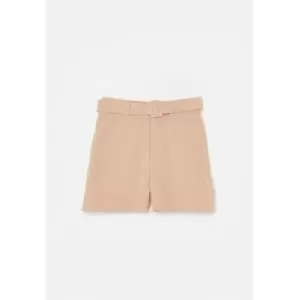 Missguided Tailored Belted Shorts - Neutral