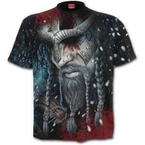 Viking Wrap Allover Mens X-Large T-Shirt - Black