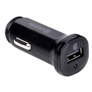 Griffin GP-012-BLK Single Port 2.4A USB Car Charger - Black