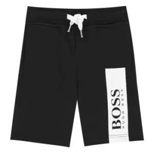 Boss Logo Jersey Shorts - Black