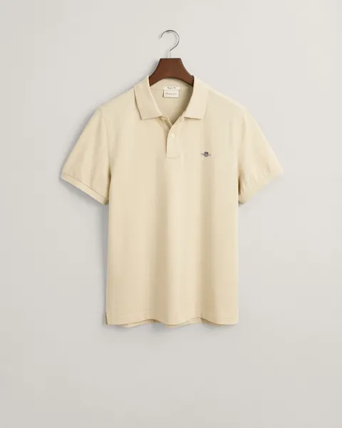 Gant Regular Shield Pique Polo Shirt Silky Beige M