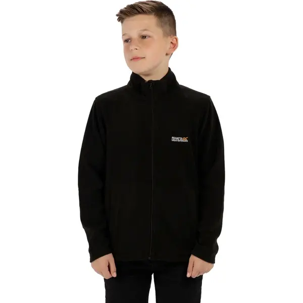 Regatta Boys & Girls King Lightweight Fleece II Full Zip Fleece Jacket 9-10 Years - Chest 69-73cm (Height 135-140cm) Black RKA147-826-9