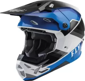 FLY Racing Formula CP Rush Motocross Helmet, black-white-blue Size M black-white-blue, Size M