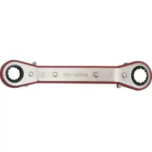 Senator Metric Double End Ring Ratchet Spanner, Chrome Vanadium Steel, 12 Points