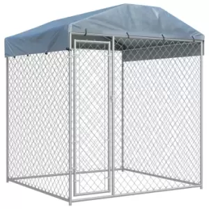 Vidaxl Outdoor Dog Kennel With Canopy Top 193X193X225 Cm