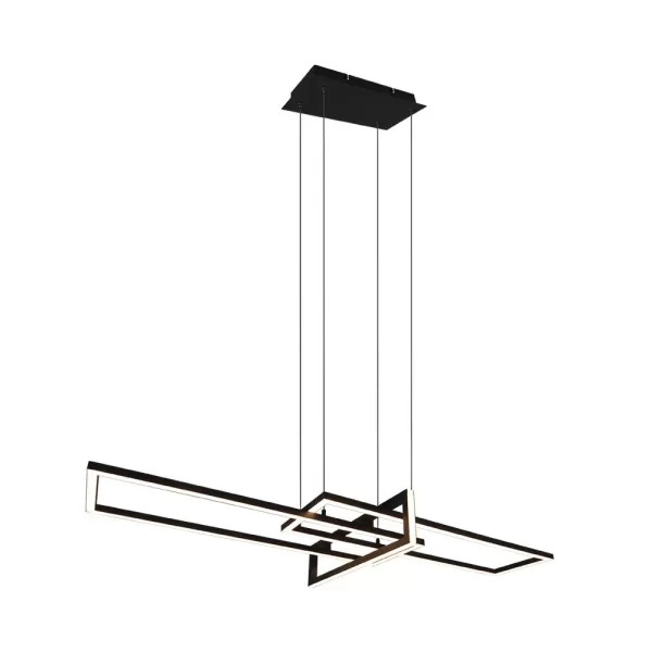 Salinas Modern Bar Pendant Ceiling Light Black Matt 3000K