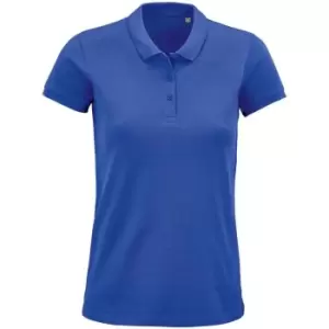 SOLS Womens/Ladies Planet Organic Polo Shirt (S) (Royal Blue)