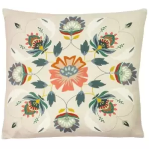 Furn Folk Floral Cushion Cover (43cm x 43cm) (Multicoloured) - Multicoloured