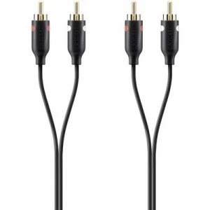 Belkin RCA Audio/phono Cable [2x RCA plug (phono) - 2x RCA plug (phono)] 2m Black gold plated connectors