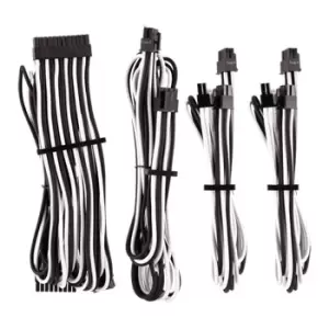 Corsair Type 4 Gen 4 PSU White/Black Sleeved Cable Starter Kit