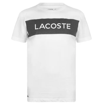 Lacoste Rubber Logo T Shirt - White