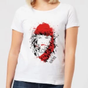 Marvel Knights Elektra Face Of Death Womens T-Shirt - White - 4XL