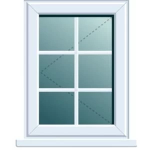 White PVCu LH Side Hung LH Window H1120mm W620mm