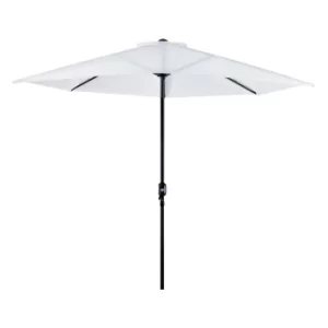 Outsunny 2.7 m Half Round Umbrella Parasol-Beige Polyester/Aluminum