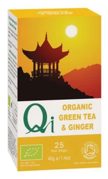 Herbal Health QI Green Tea & Ginger - Organic & Fairtrade - 25 Bags