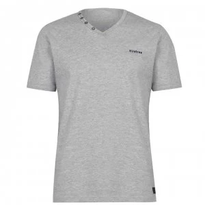 Firetrap Striding V Neck T Shirt Mens - Grey Marl