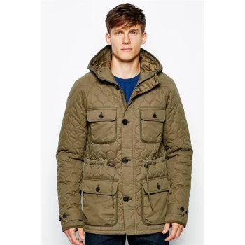 Jack Wills Sigston Quilted Cotton Anorak - Olive