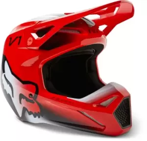 FOX V1 Toxsyk Youth Motocross Helmet, red, Size S, red, Size S