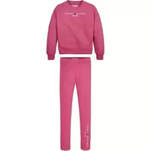 Tommy Hilfiger Essential Hwk Cn Legging Set - Pink