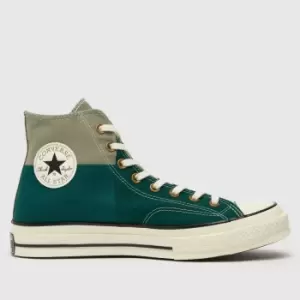 Converse Turquoise Chuck 70 Hi Colourblocked Trainers