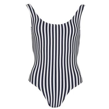 Jack Wills Hollybank Stripe Swimsuit - Navy