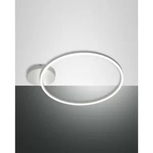 Fabas Luce Giotto Integrated LED Semi Flush Light White Glass