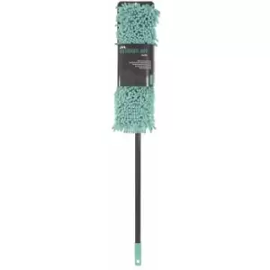 JVL Super-Absorbent Chenille Extendable Flat Floor Mop, Turquoise