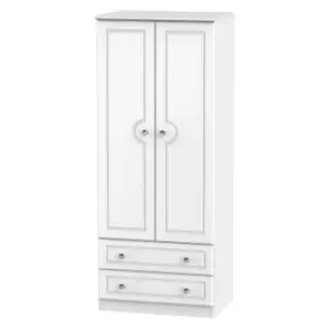 Florence White Ash 2 Drawer Wardrobe