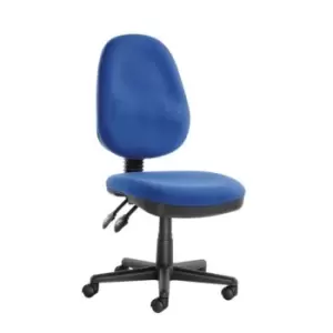 Twin Lever Blue Operator Chair No Arms