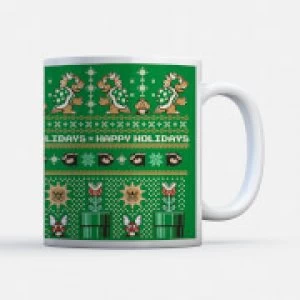 Nintendo Super Mario Happy Holidays Bad Guys Mug