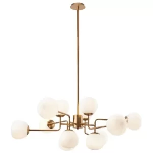 Erich Globe Ceiling Pendant Brass, 12 Light, E14