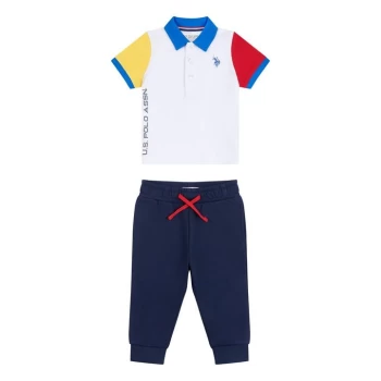 US Polo Assn USPA Polo/Jogger Set Bb22 - White