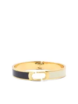 Marc Jacobs WOMEN The J Marc Hinge Bangle Black/Gold