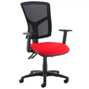 Dams MTO Senza High Mesh Back Operator Chair with Adjustable Arms - Solano Yello