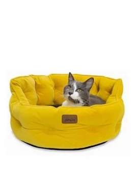 Joules Chesterfield Pet Bed Yellow Small