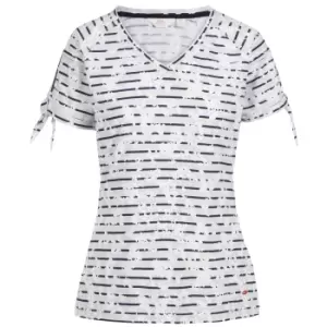 Trespass Womens/Ladies Fernie Ditsy Print V Neck T-Shirt (XS) (White/Black)