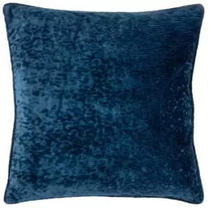 Ripple Plush Velvet Cushion Navy