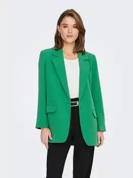 Only Only Long Sleeve Oversized Tailored Blazer - Green, Size 34, Women