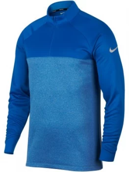 Mens Nike Therma Block Half Zip Jumper Deep Blue