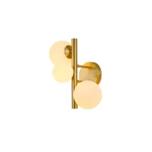 Marshall Wall Lamp, 3 Light G9, Satin Gold, Opal Glass