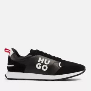 HUGO Icelin Script Leather, Suede and Mesh Trainers