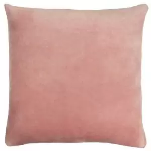 Furn Solo Velvet Square Cushion Cover (One Size) (Pink) - Pink