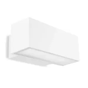 2 Light Outdoor Wall Light White IP65