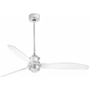 Faro JUST - LED Chrome Ceiling Fan with DC Smart Motor - Remote Included, 3000K