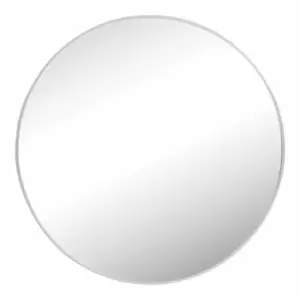 Nielsen Elvo Round Metal Frame Large Mirror, Silver, 80cm