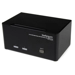 Startech 2 Port Triple Monitor DVI USB KVM Switch